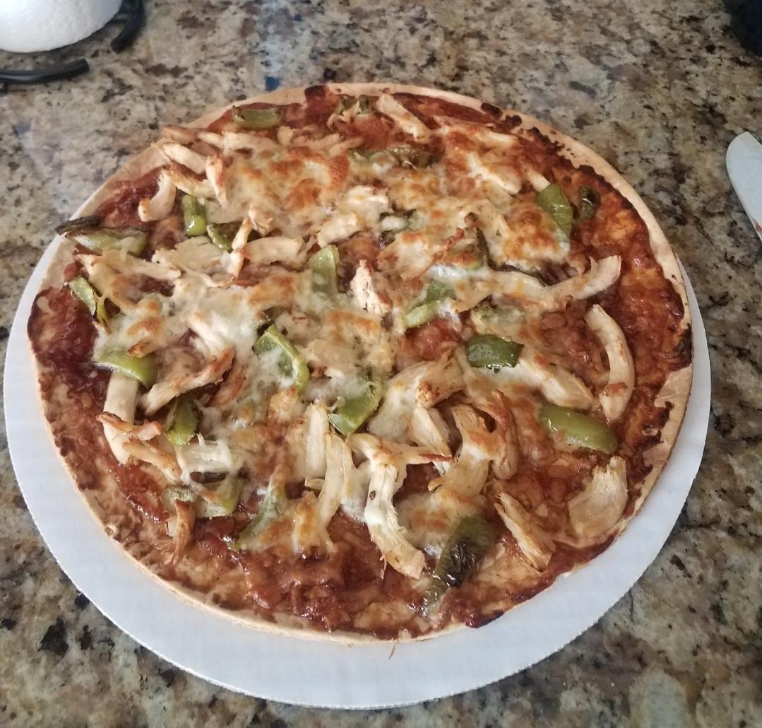 Baked Chicken Pizza with Hott Brands Giardiniera